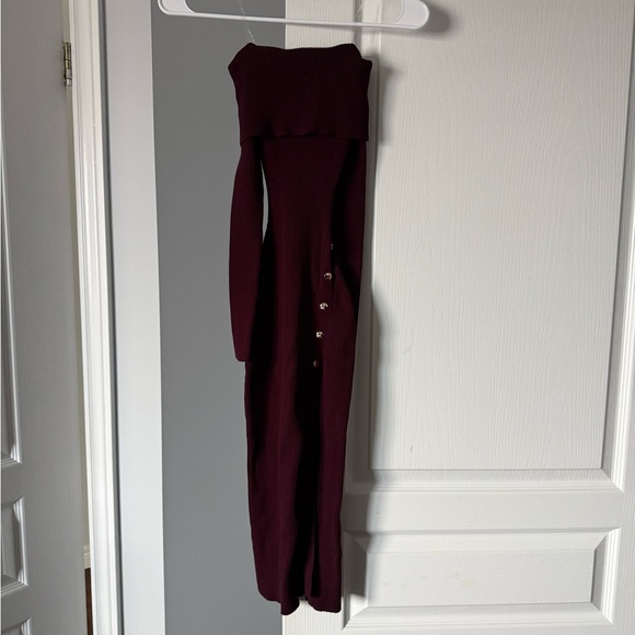 off the shoulder midi dress - Picture 2 of 3